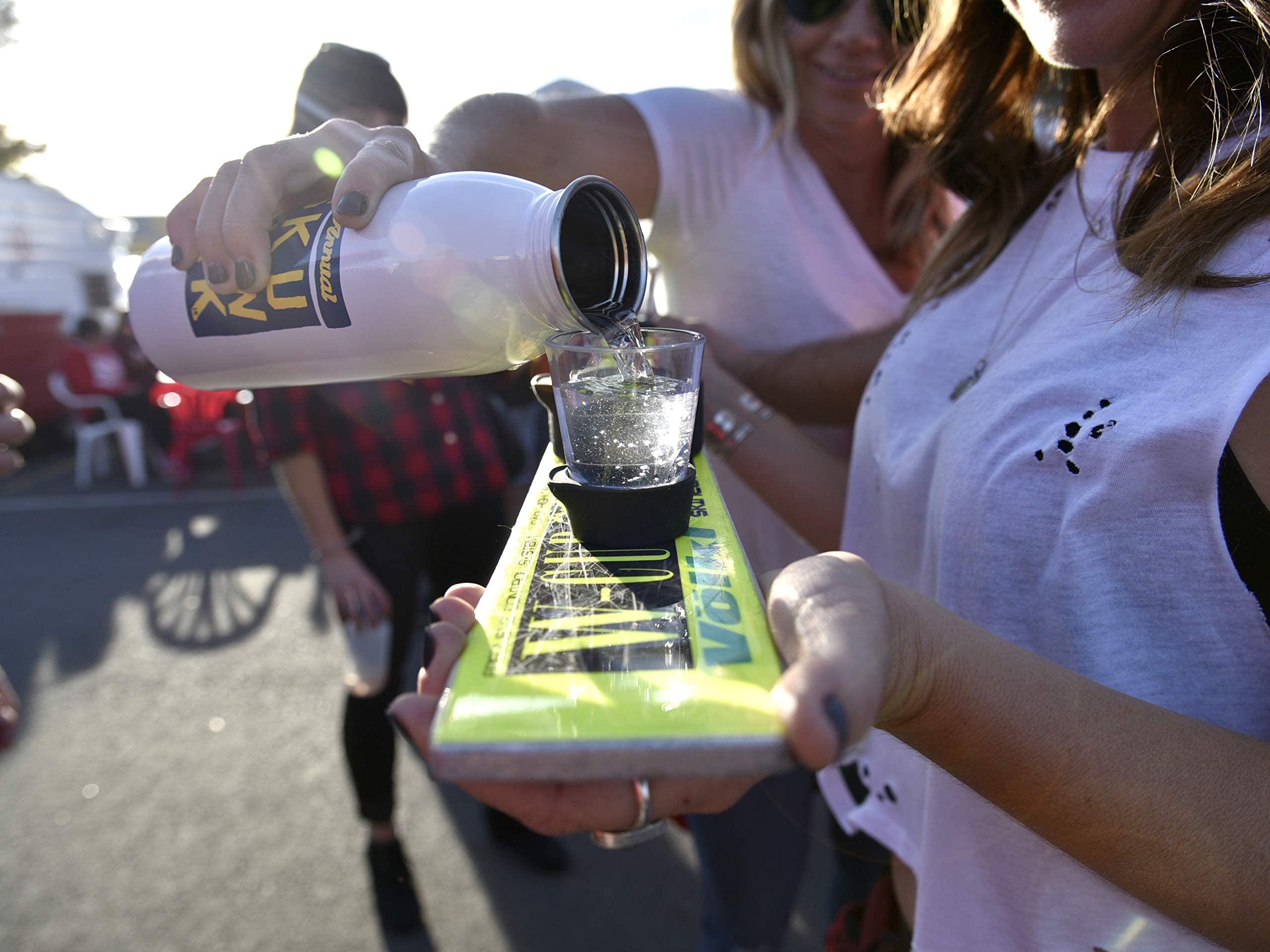 Big Shots gift idea for skiers and party hosts with a shooter ski kit.