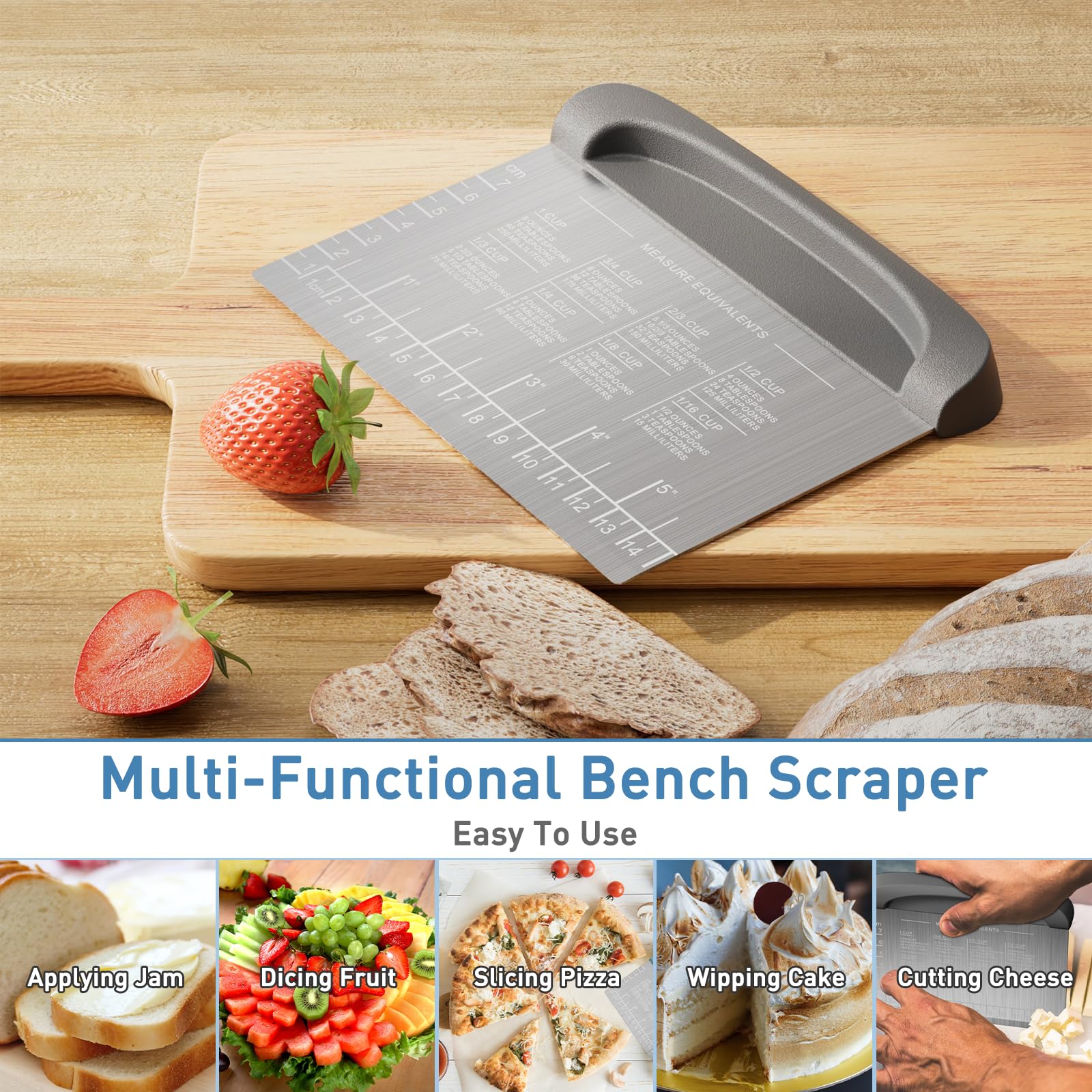 BIGFIT silicone bowl scraper edge reaches bowls for thorough scraping