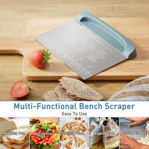 BIGFIT dough scraper with measuring scale to speed quick sizing