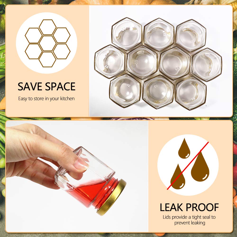 BIGIVACA gold lids seal jars for spill-free storage