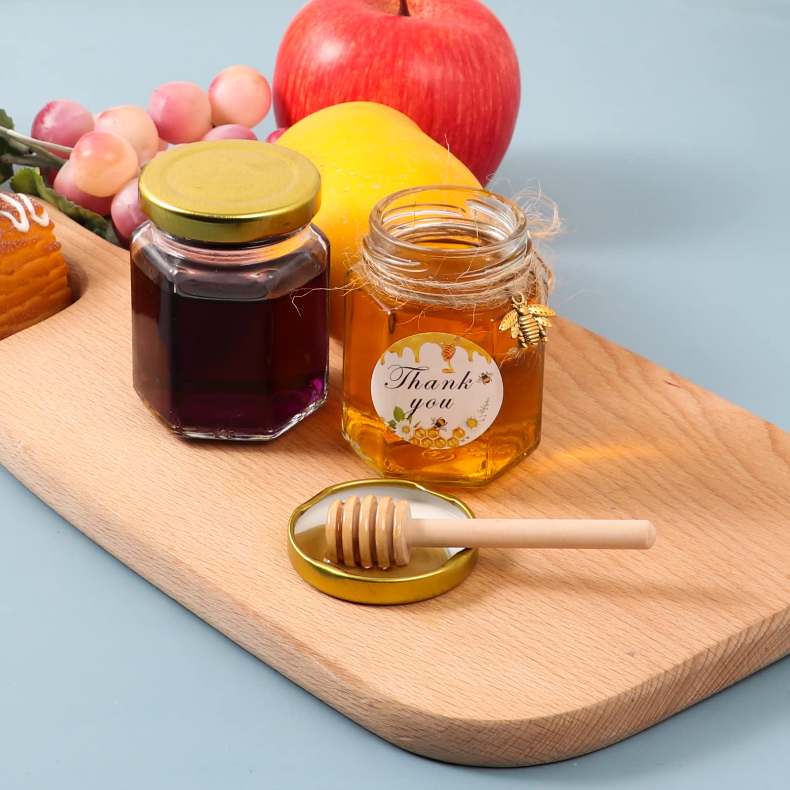 BIGIVACA hexagon glass jars for stylish preserves and gifts