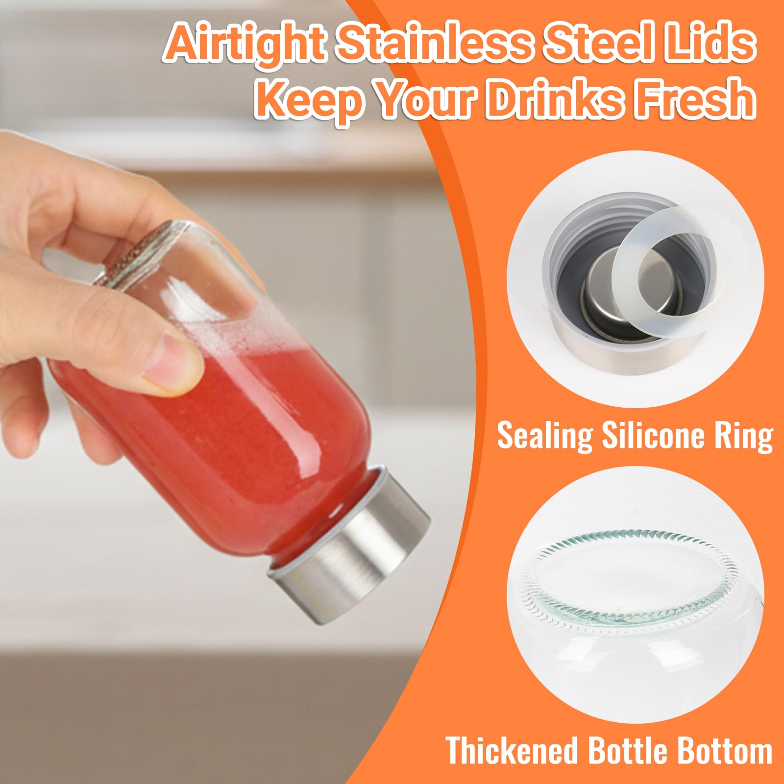 BIGIVACA stainless steel cap seals tightly to prevent leaks during travel
