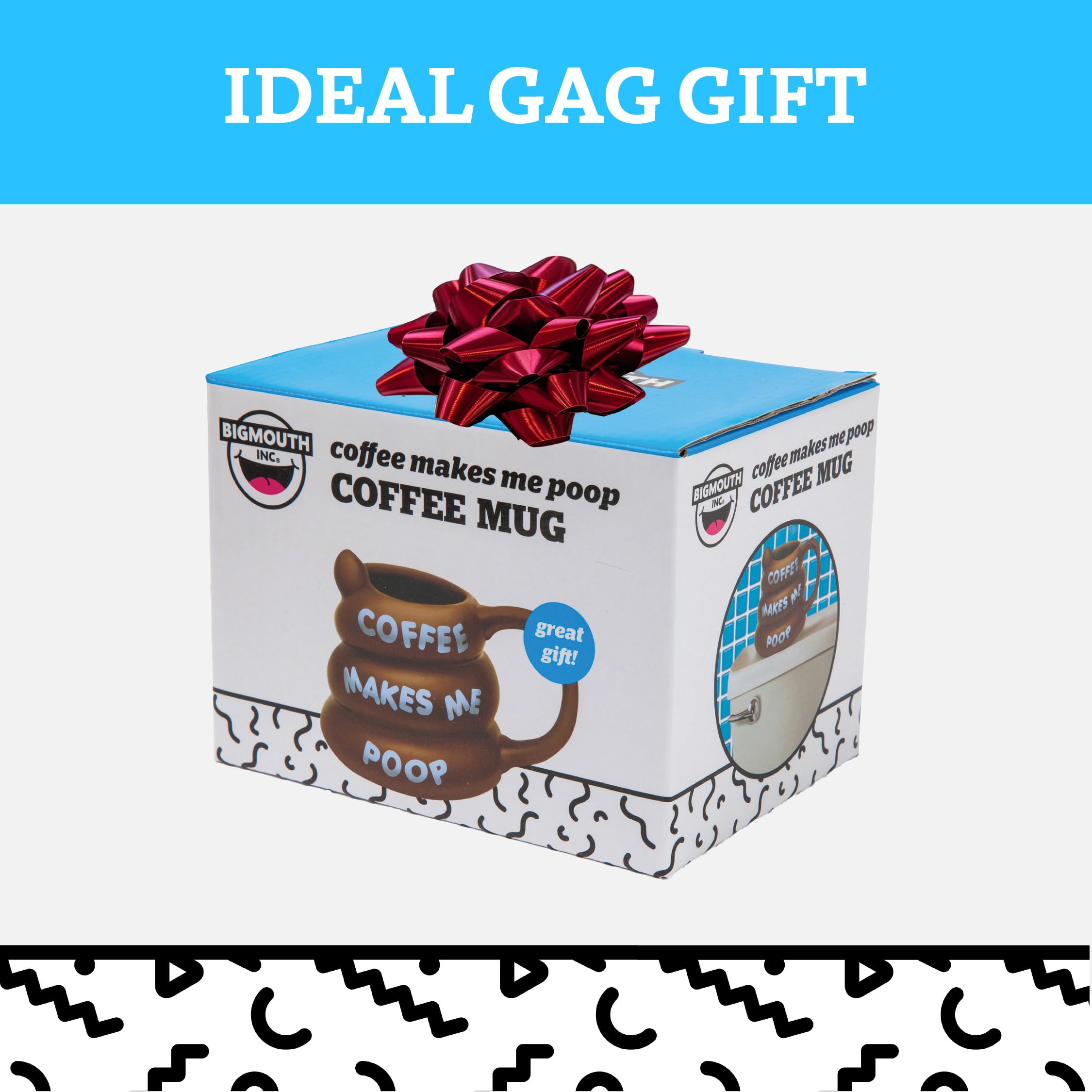 BigMouth Inc 14-ounce ceramic mug ships in a colorful gift box.
