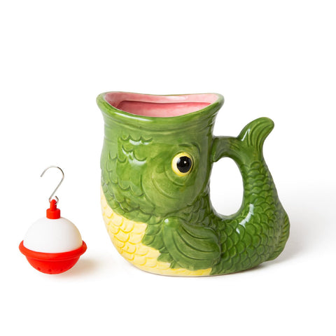 BigMouth Inc fish mug with bobber infuser for a playful tea break.