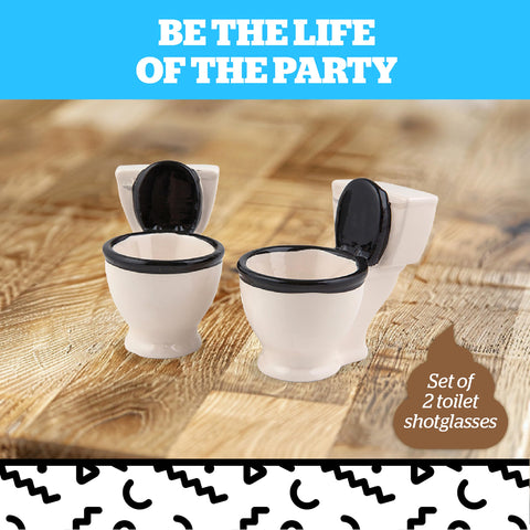 BigMouth Inc toilet shot glasses gag gift for parties and exchanges.