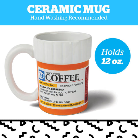 Office desk scene featuring BigMouth Inc prescription mug sparks conversation.