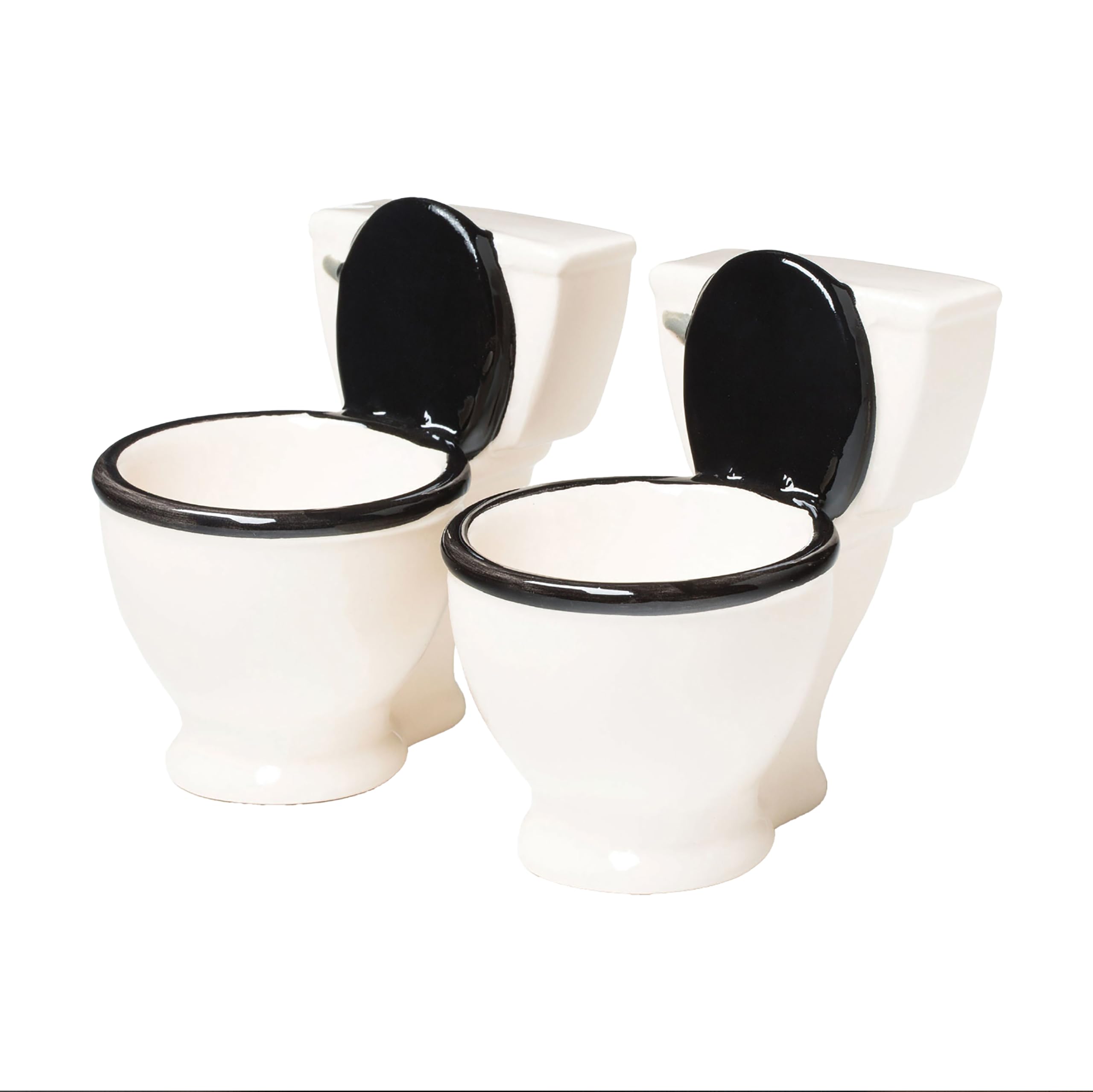 BigMouth Inc toilet shot glasses set of 2 for playful party moments and Jell-O shots.