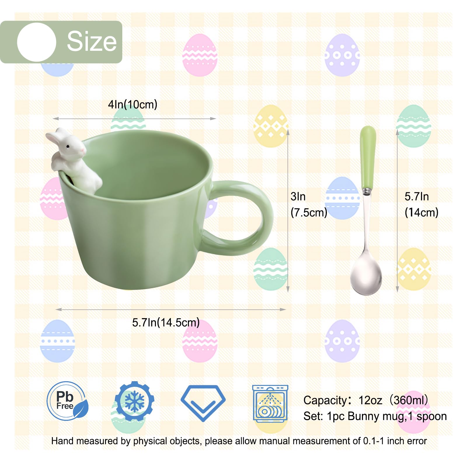 Dishwasher-safe bunny mug for quick cleanup after busy mornings