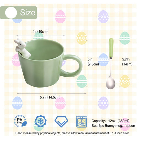 Dishwasher-safe bunny mug for quick cleanup after busy mornings