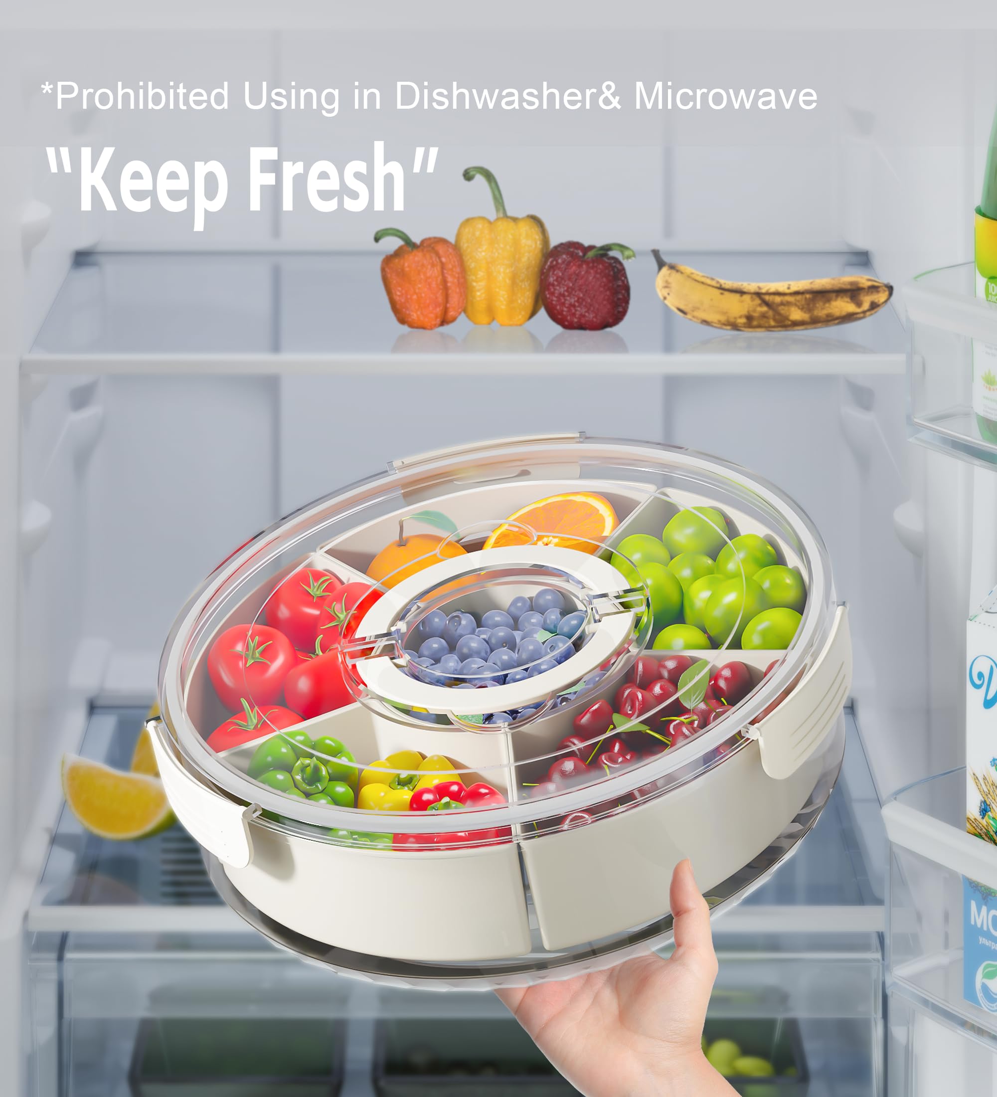 BigPonPon six-compartment rotation tray makes party servings neater and easier