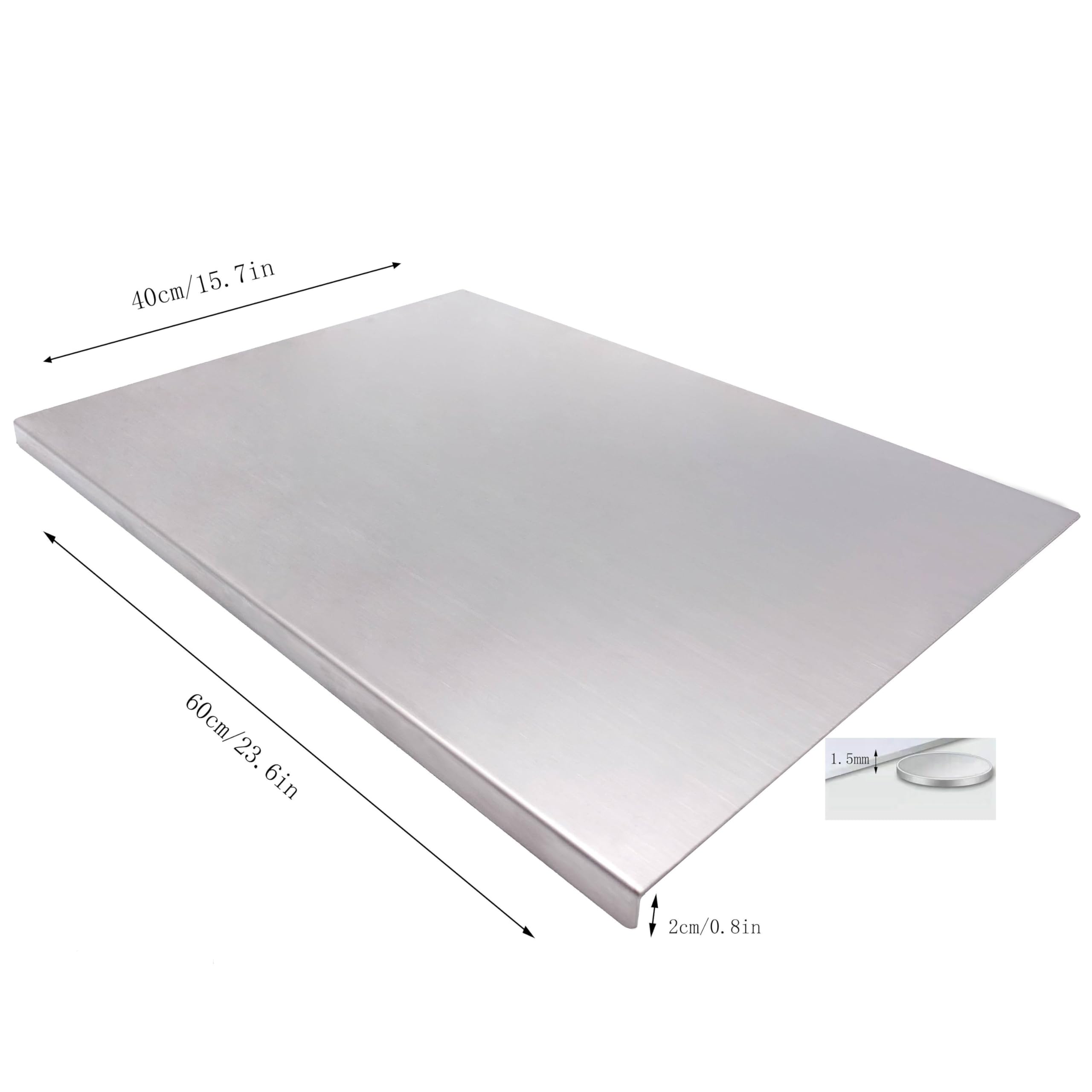 Billamb cutting board 60x40cm with non-slip pads, stable chopping surface.