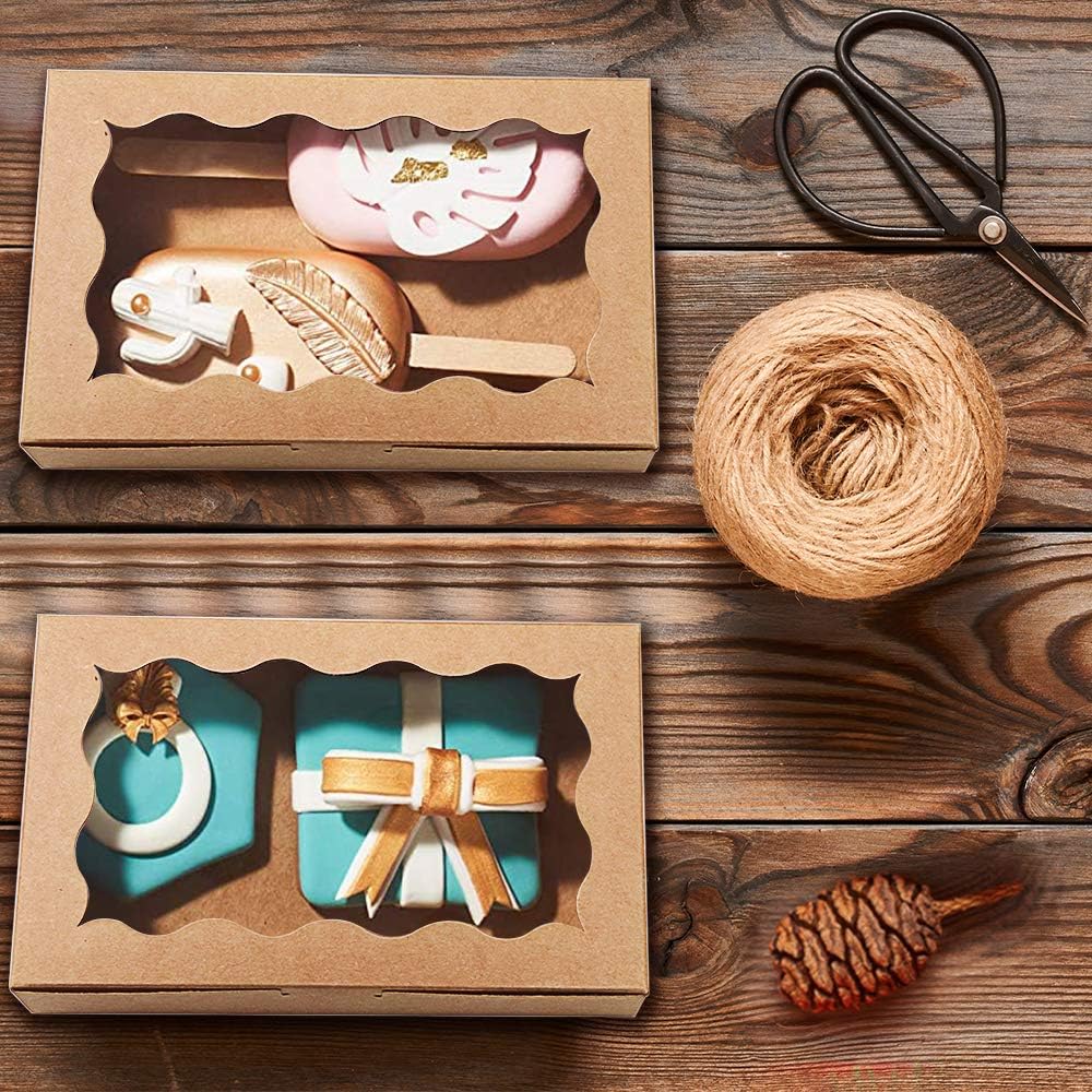 BILLIOTEAM kraft cookie box with window enhances display at markets.