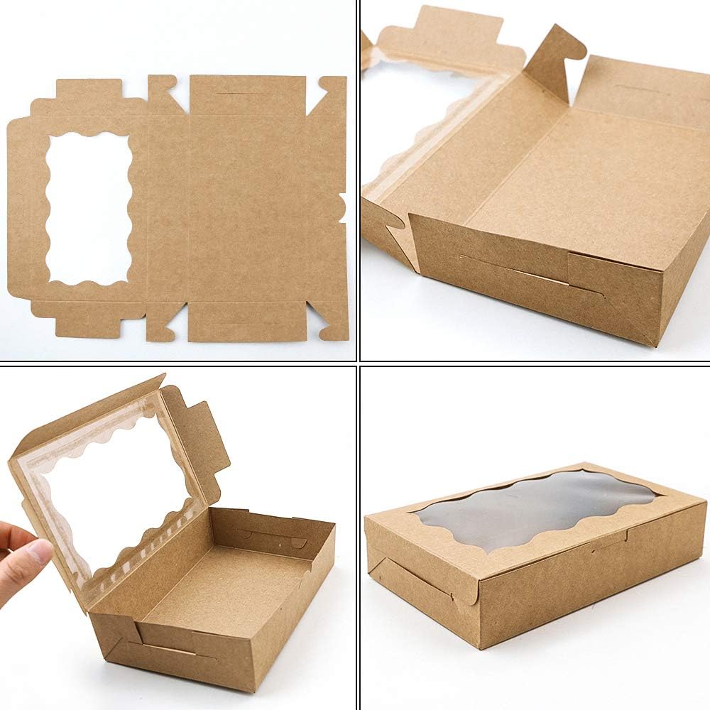 BILLIOTEAM mini dessert box with window displays pastries neatly for events.