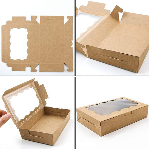 BILLIOTEAM mini dessert box with window displays pastries neatly for events.