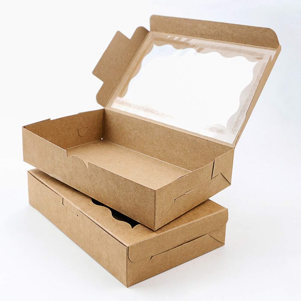 BILLIOTEAM wedding cookie boxes with window ideal for favors and gifts.