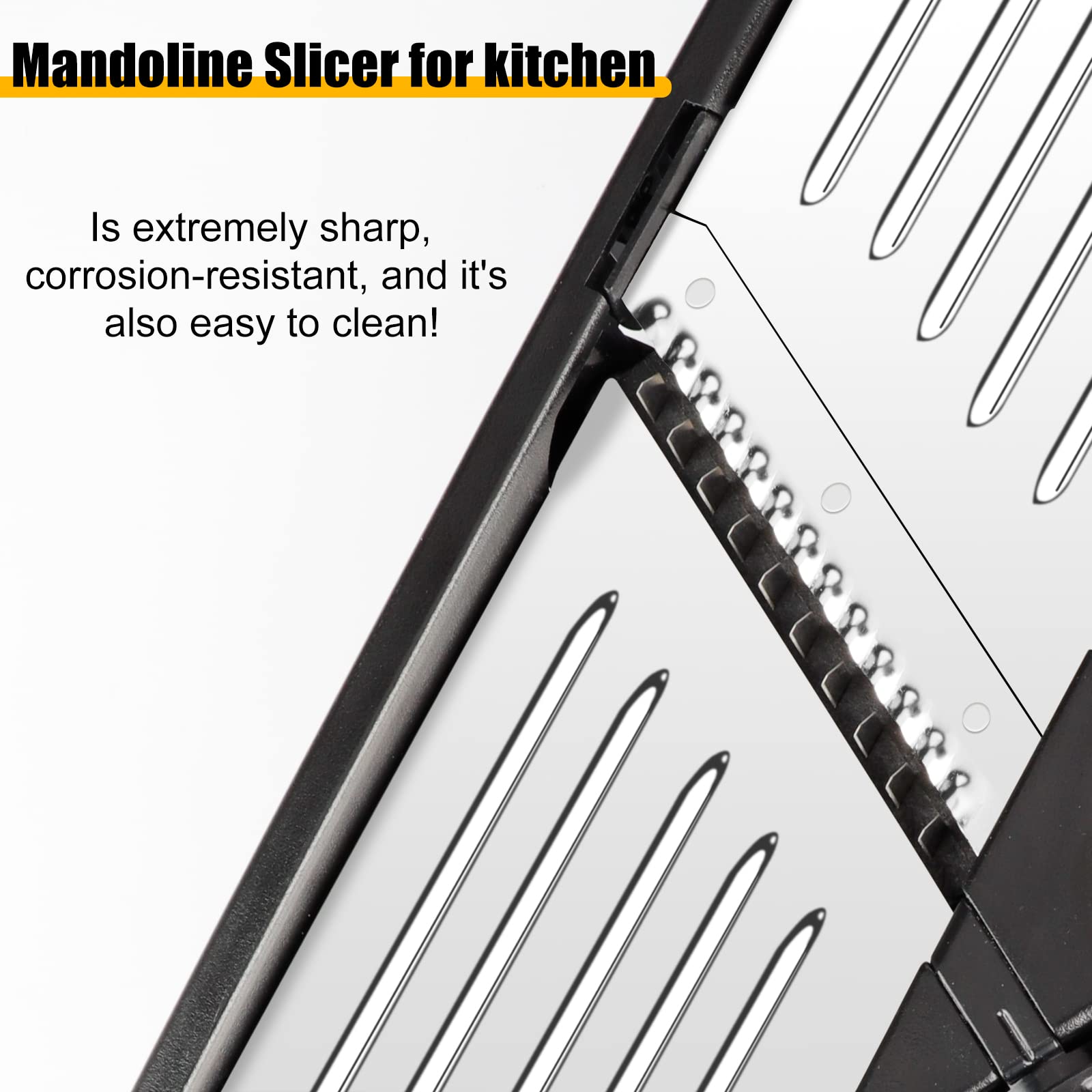 BINGBING mandoline food holder stabilizes vegetables for precise slices