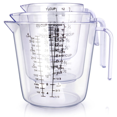 BINGBING measuring cups set 1000ml with clear scale for precise liquid measurements.