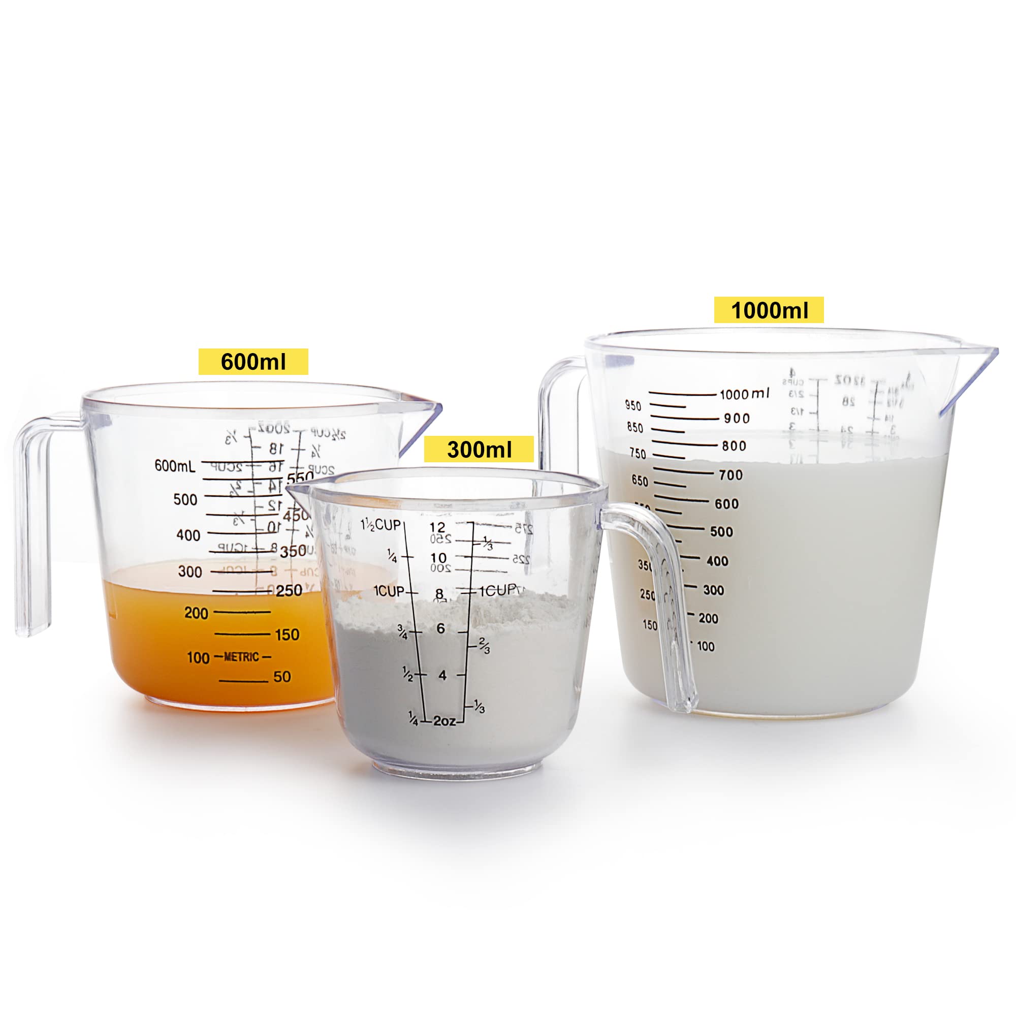 BINGBING 300ml cup provides compact, precise measurements for small quantities.