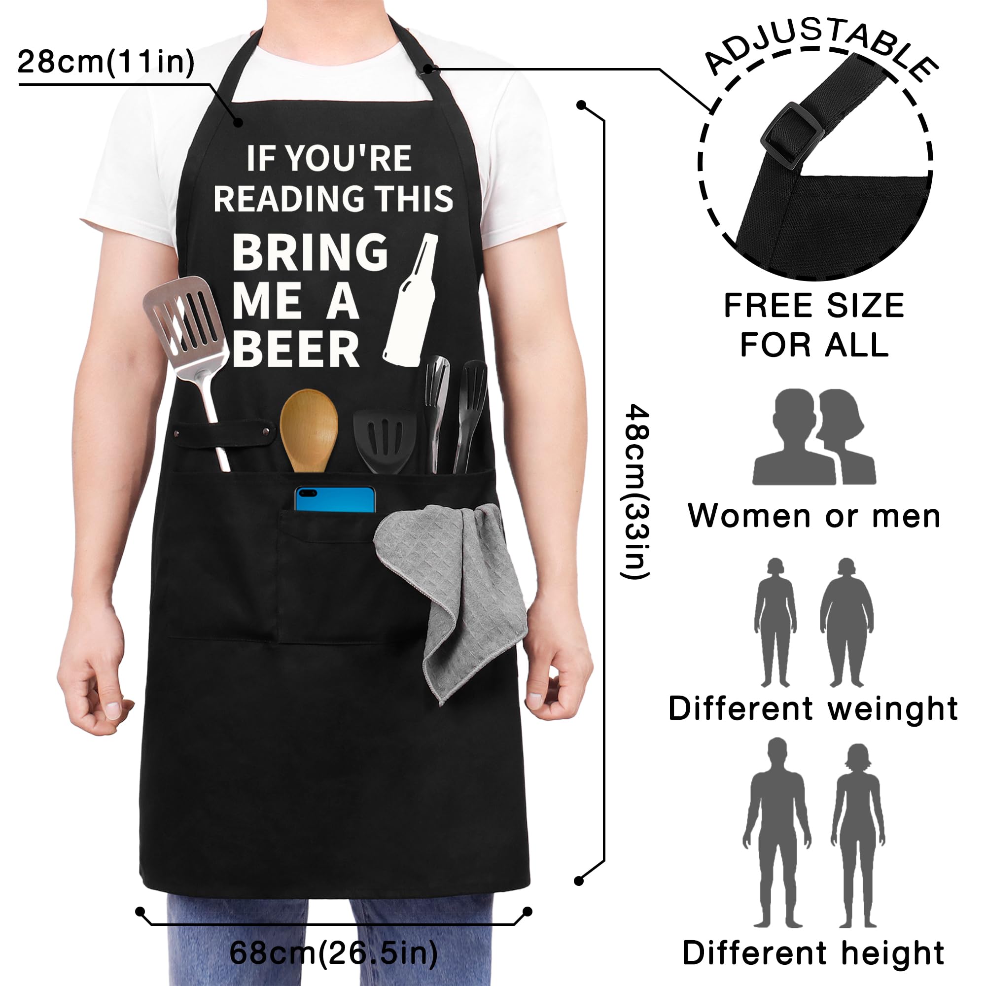 Binggle adjustable-neck apron fits most body types for comfortable long sessions