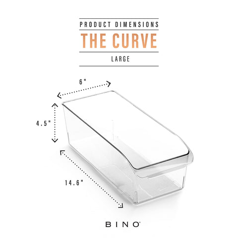 Transparent BINO Curve Large bin shows contents at a glance.