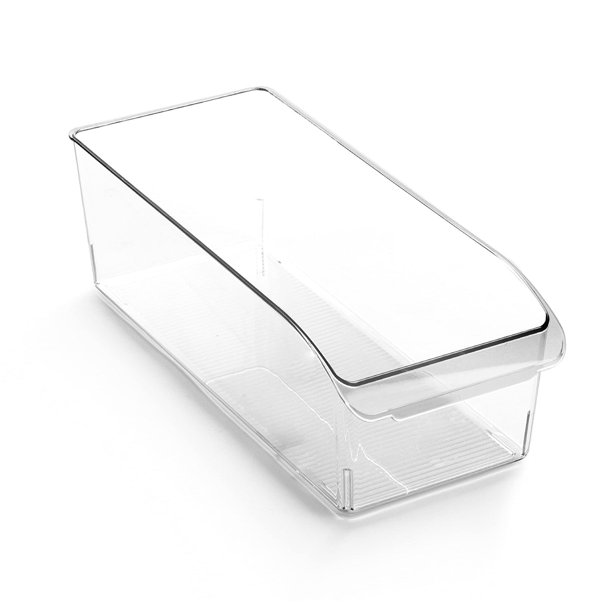 BINO Curve Large bin in fridge with easy pull-out access.