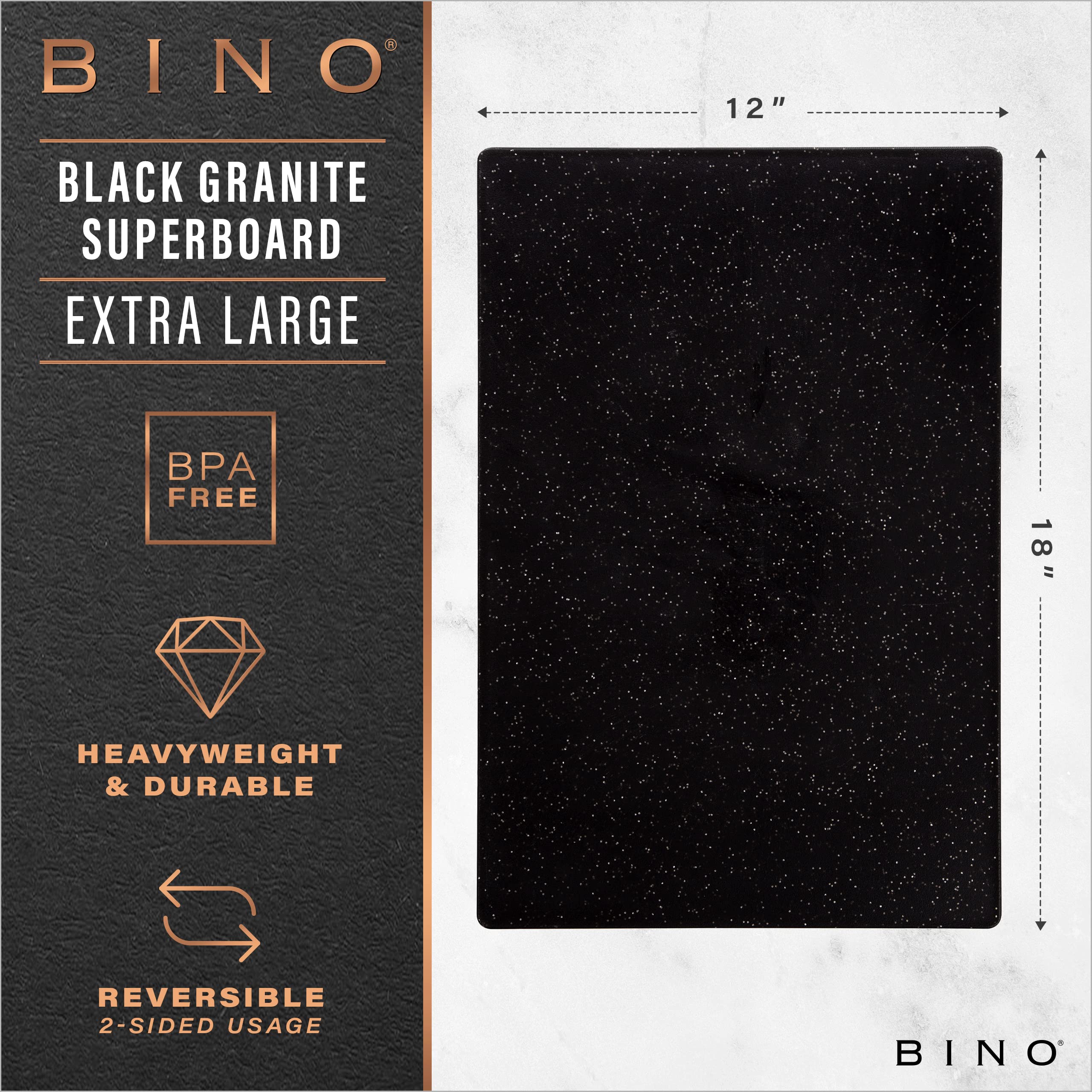 BINO cutting board dual-sided design prevents cross-contamination.