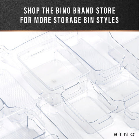 BINO drawer organizer bin in a drawer, slim profile for space efficiency.