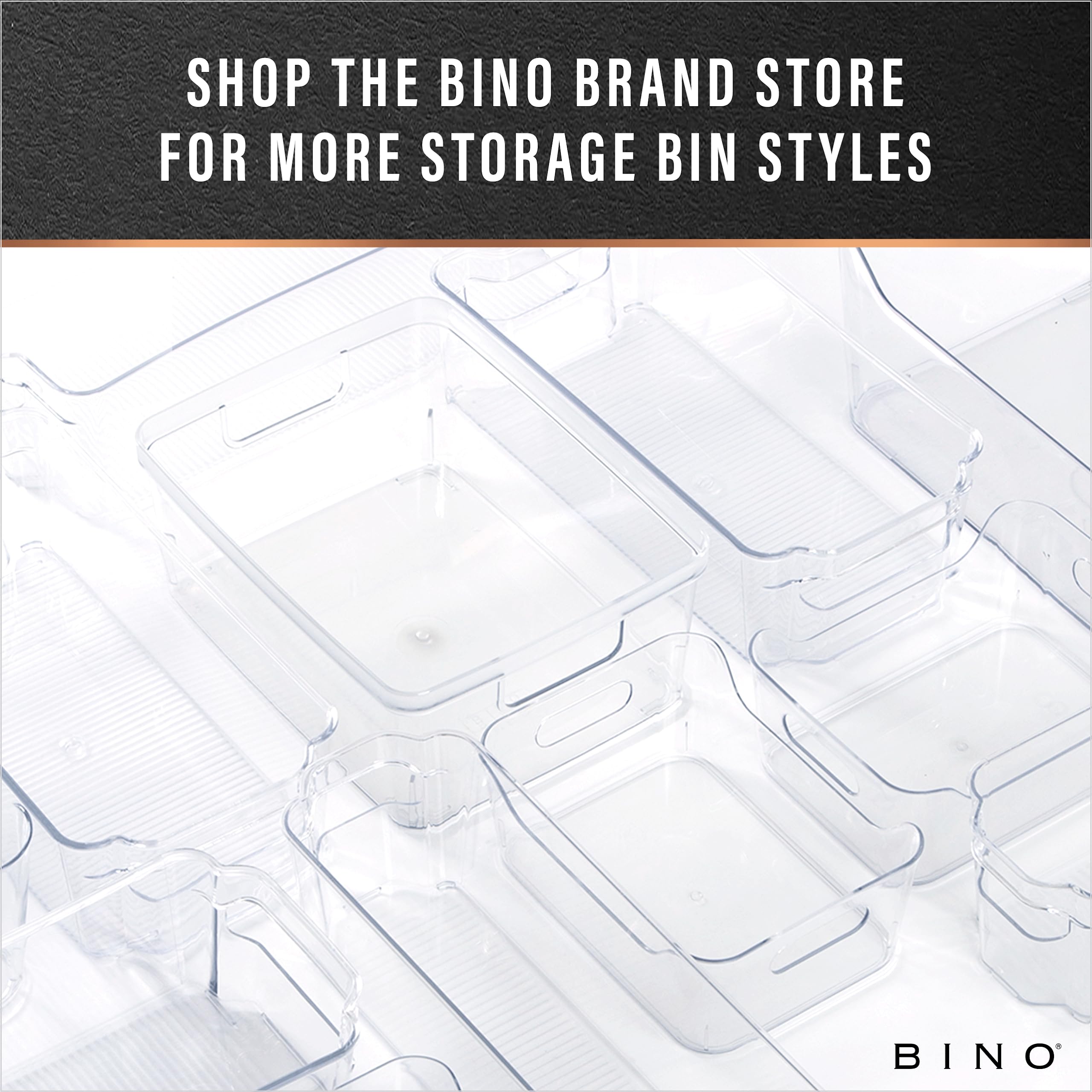 BINO easy-grip storage bin improves portability.