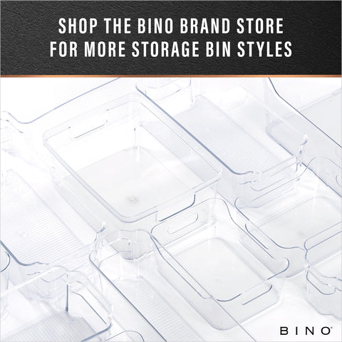 BINO easy-grip storage bin improves portability.
