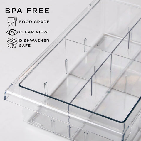 BINO four-grid setup helps customize storage for different items.