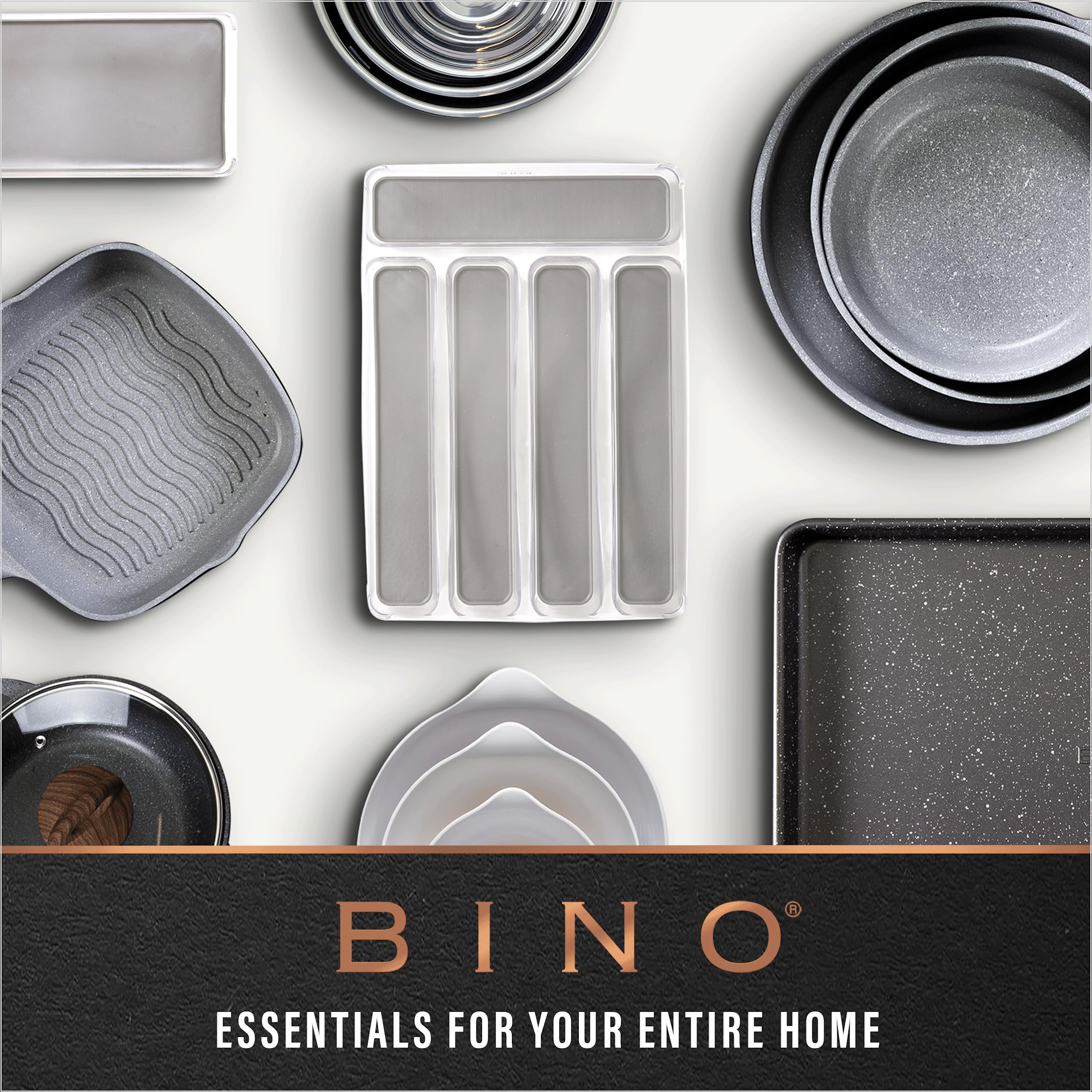 BINO laundry-room-bin placed on shelf demonstrates easy laundry organization
