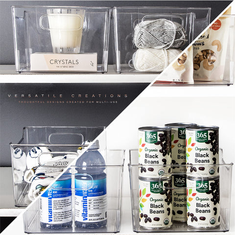 BINO Lodge see-through bin on shelf for quick food visibility.