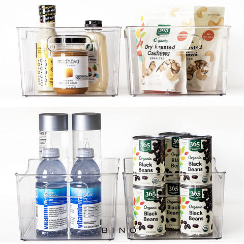 BINO Lodge bins measure 10.25 inches by 9 inches by 6 inches for fit on most shelves.