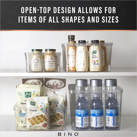 BINO Lucid see-through sides help quick glance for essentials.