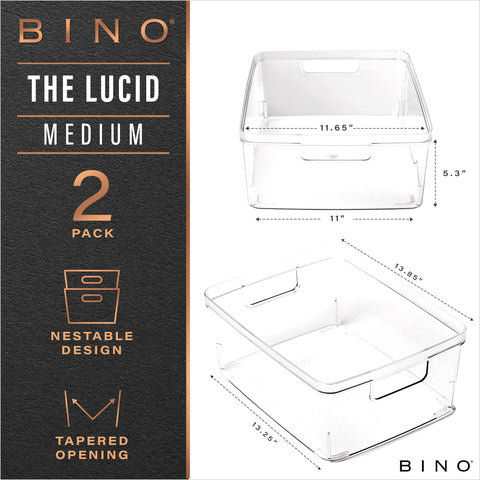 BINO Lucid built-in handles on the bin simplify lifting and sliding.