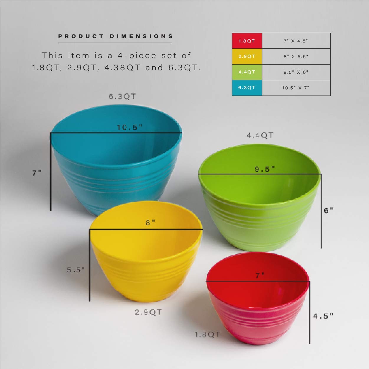 BINO bowls with transparent lids aiding content visibility and organization