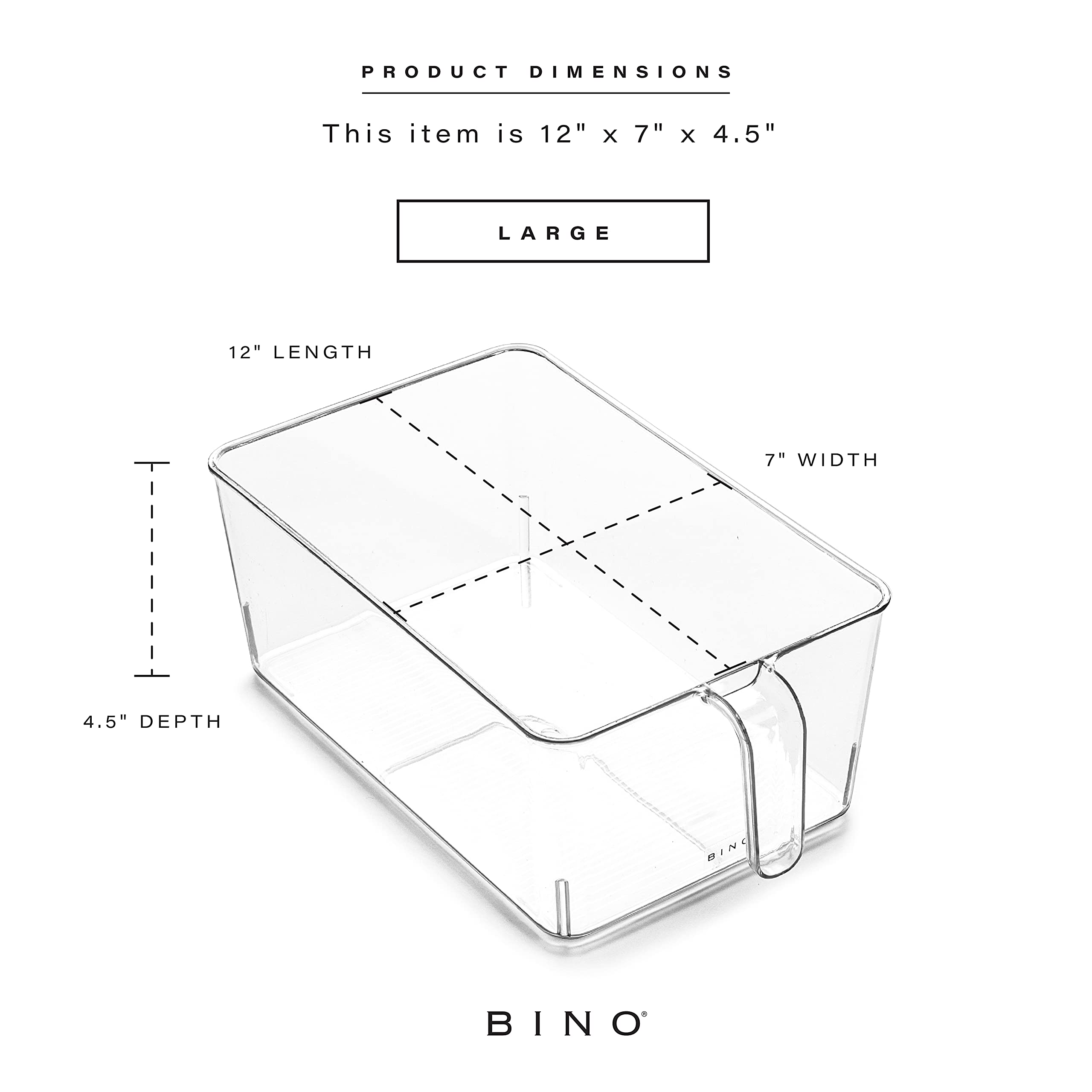 BINO pantry bin on a shelf enhances organization with a sturdy, lightweight design.