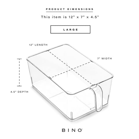 BINO pantry bin on a shelf enhances organization with a sturdy, lightweight design.