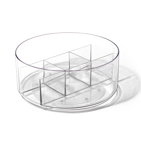 BINO round turntable with 5 compartments keeps spices organized and visible.