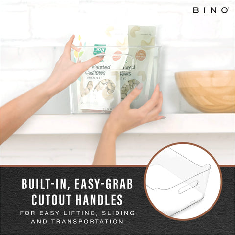BINO Soho Collection fridge bin clear for organized fridge storage