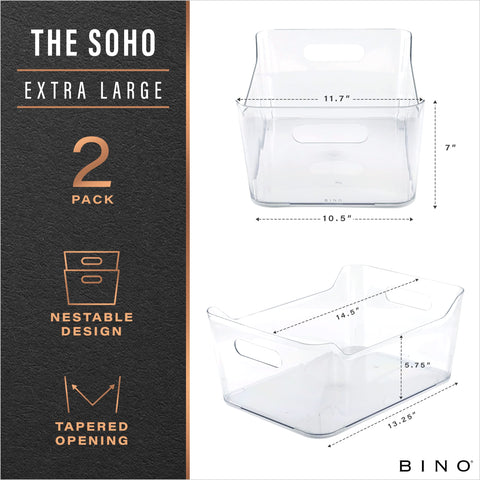 BINO Soho Collection pantry bin top view shows clear visibility for quick access.