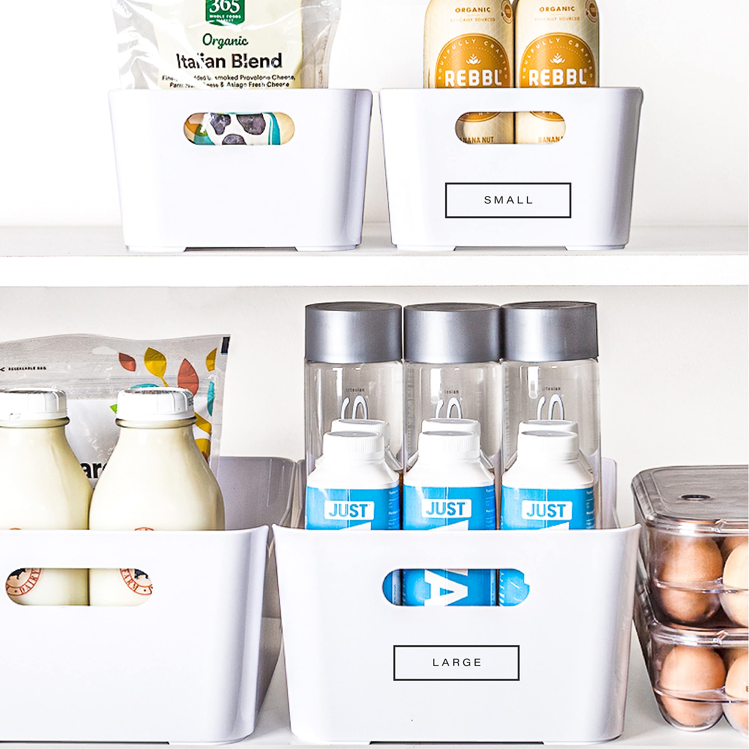 BINO SOHO small white storage bin durable BPA-free plastic.