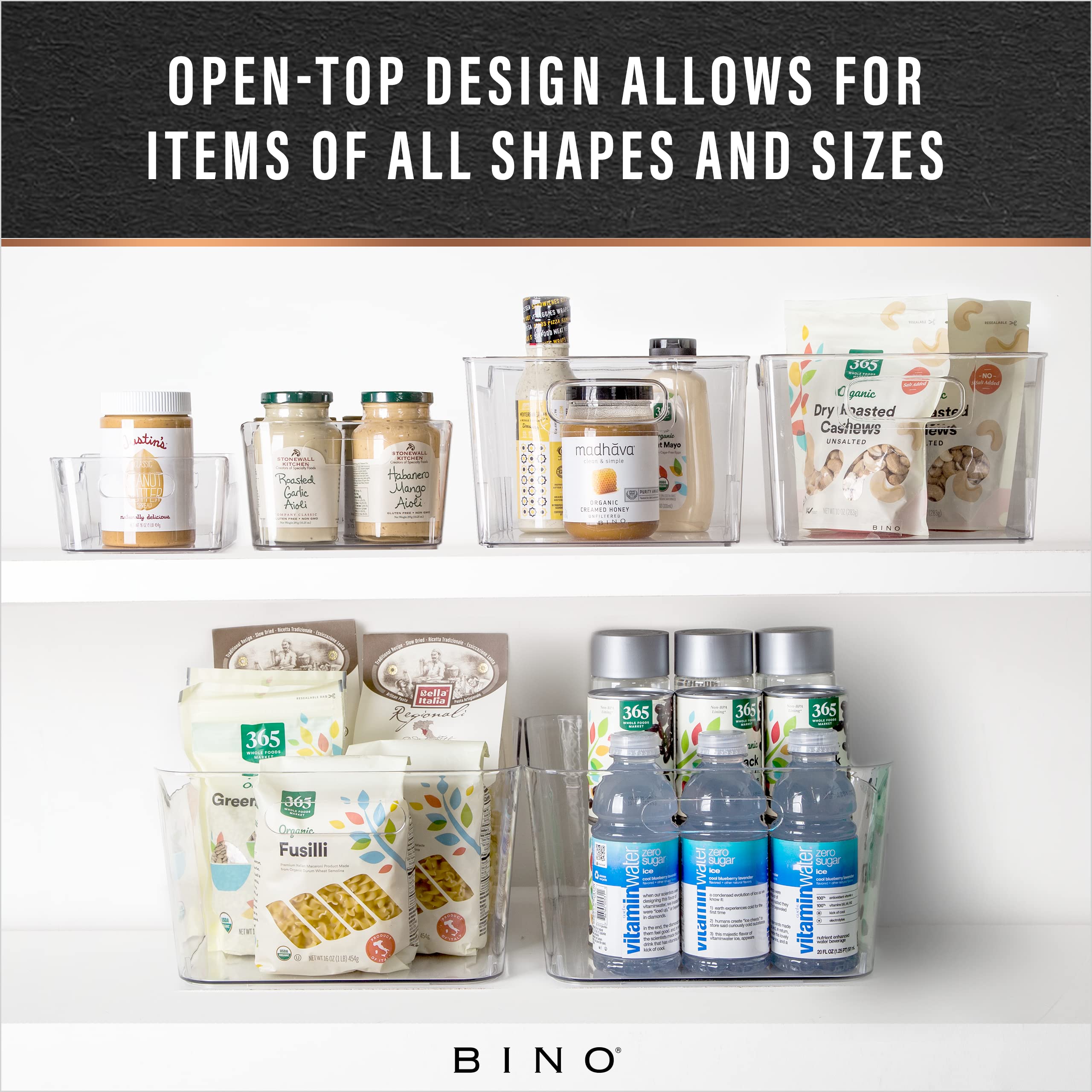BINO SOHO X-Small bin used in pantry for neat bottle and spice storage.