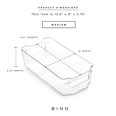 BINO Stackable Bins Medium with easy-grip handles for effortless lifting