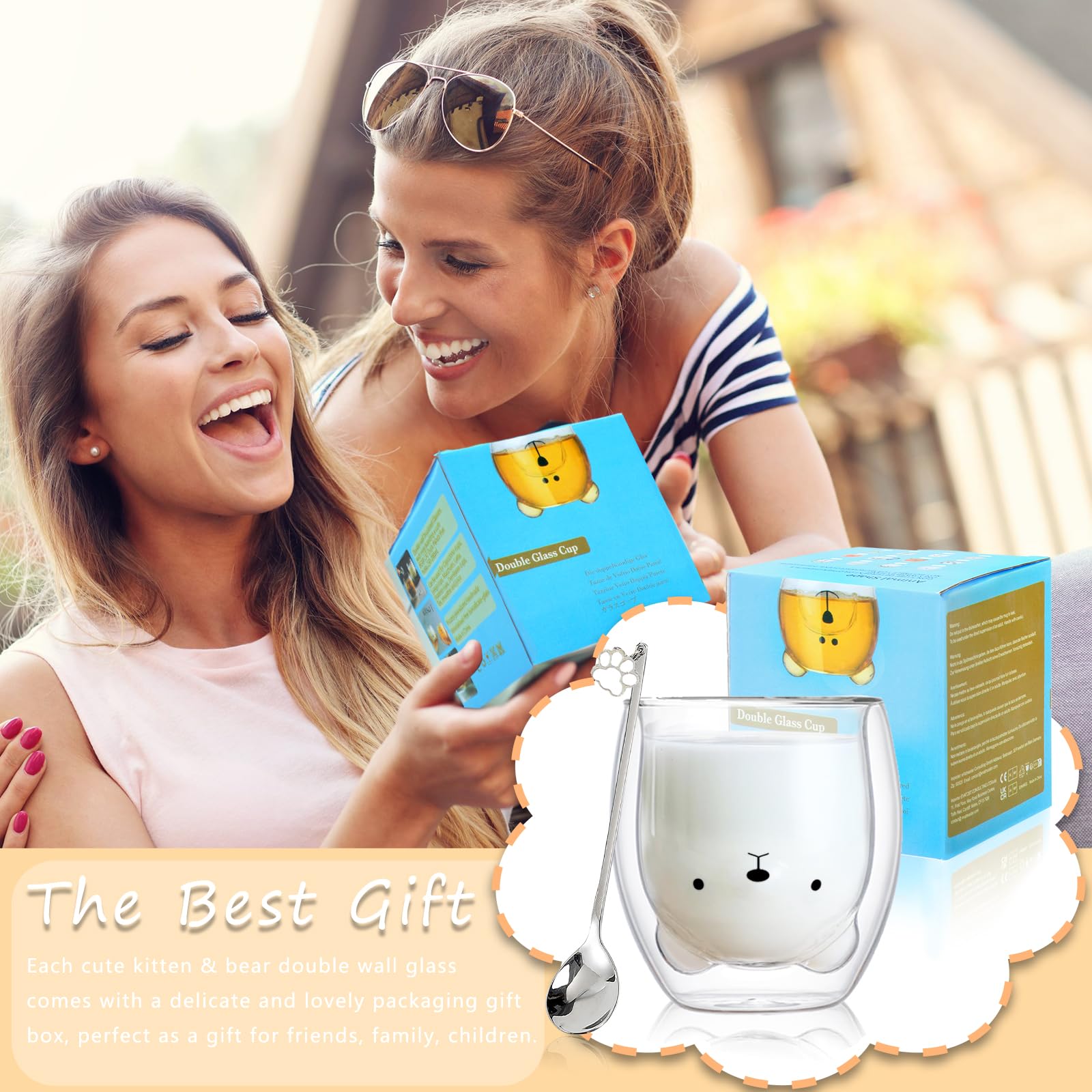 Binoster Bear Cute Mug gift-ready packaging suggests a thoughtful holiday or birthday option.