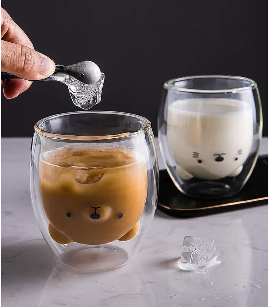 Binoster Bear Cute Mug versatile for latte, juice, or smoothie beverages.