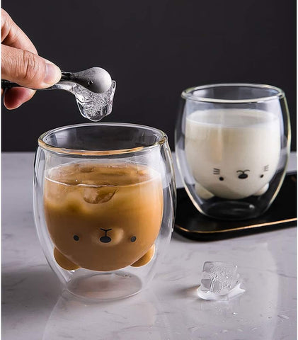 Binoster Bear Cute Mug versatile for latte, juice, or smoothie beverages.