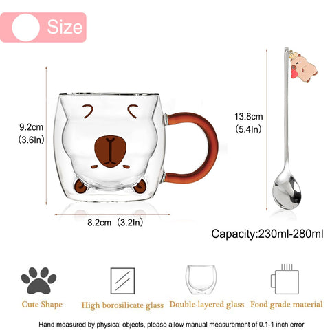 Binoster capybara mug suitable for coffee, tea, and cappuccino