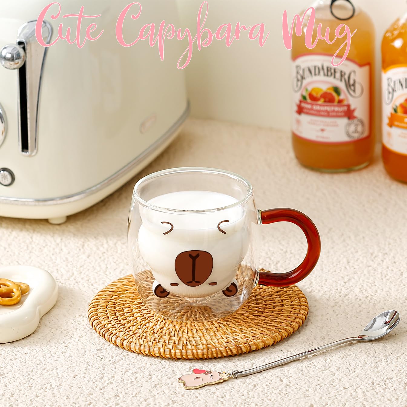Binoster capybara mug funny gift that smiles with you while you sip