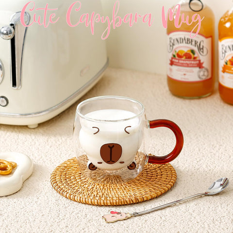 Binoster capybara mug funny gift that smiles with you while you sip